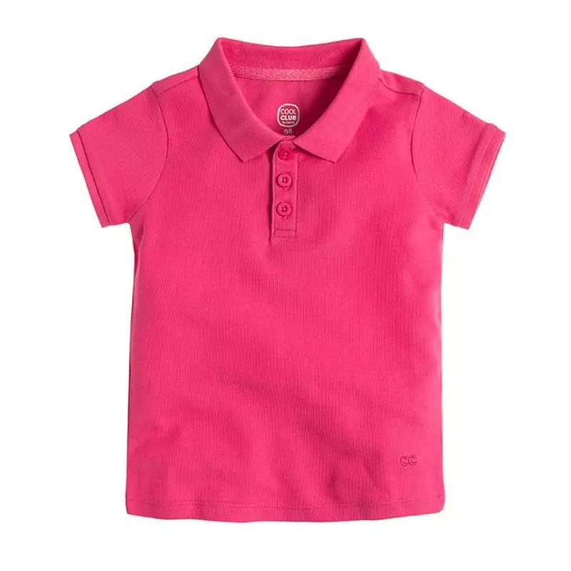 T-SHIRT POLO DZIEWCZĘCY RÓŻOWY 116 CM COOL CLUB - Cool Club