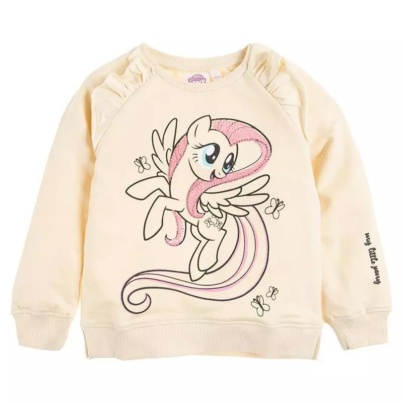 BLUZKA DZIEWCZĘCA Z DŁUGIM RĘKAWEM BEŻOWA MY LITTLE PONY 104 CM COOL CLUB - Cool Club