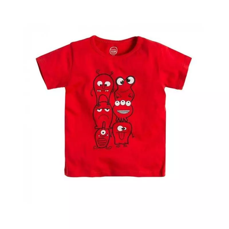 T-SHIRT CHŁOPIĘCY CZERWONY POTWORKI 86 CM COOL CLUB - Cool Club