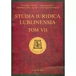 STUDIA IURIDICA LUBLINENSIA VII - UMCS Wydawnictwo Uniwersytetu Marii Curie-Skłodowskiej