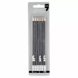 OŁÓWEK Z GUMKĄ HB 6 SZT. - Panon