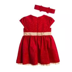 SUKIENKA DZIEWCZĘCA MYSZKA MINNIE CZERWONA ZŁOTE KROPKI + OPASKA 98 CM COOL CLUB - Cool Club