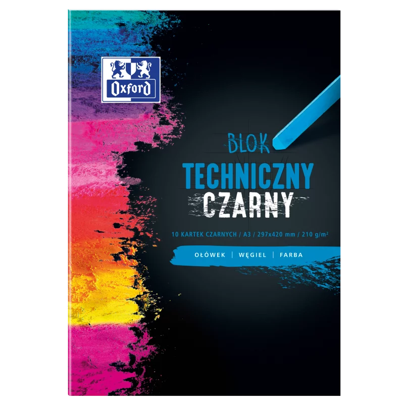 BLOK TECHNICZNY A3 CZARNY 10 KARTEK - Panon