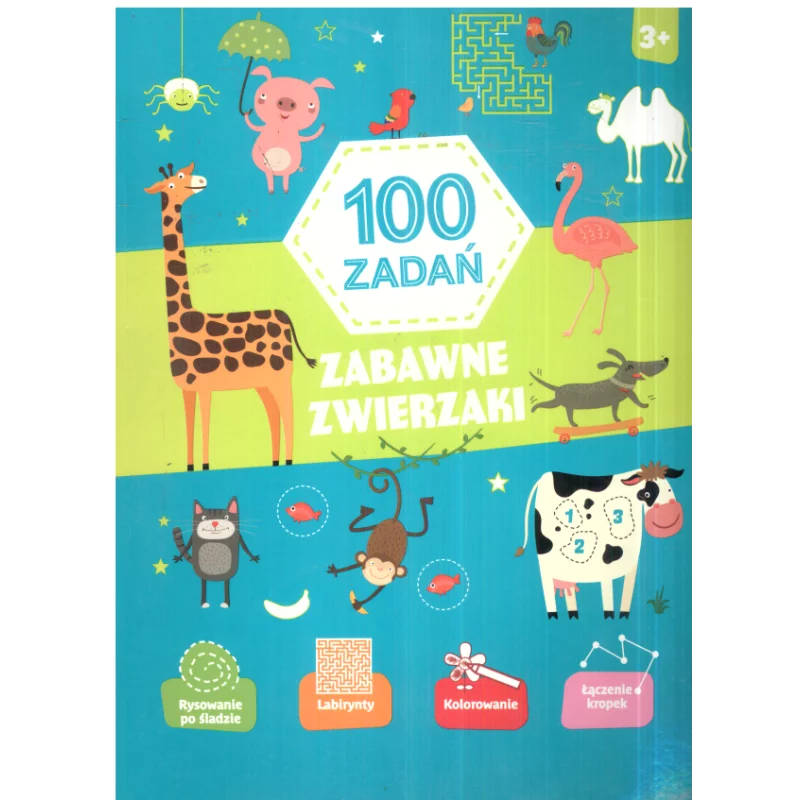 100 ZADAŃ ZABAWNE ZWIERZAKI 3+ - Olesiejuk