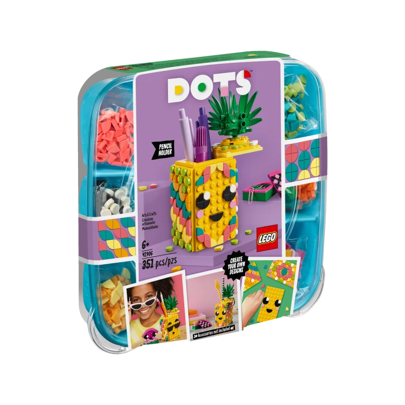 POJEMNIK NA DŁUGOPISY W KSZTAŁCIE ANANASA LEGO DOTS 41906 6+ - Lego