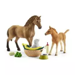 ZESTAW PIELĘGNACYJNY QUARTER HORSE + ŹREBIĘ SCHLEICH HORSE CLUB 42432 - Schleich