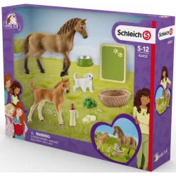 ZESTAW PIELĘGNACYJNY QUARTER HORSE + ŹREBIĘ SCHLEICH HORSE CLUB 42432 - Schleich