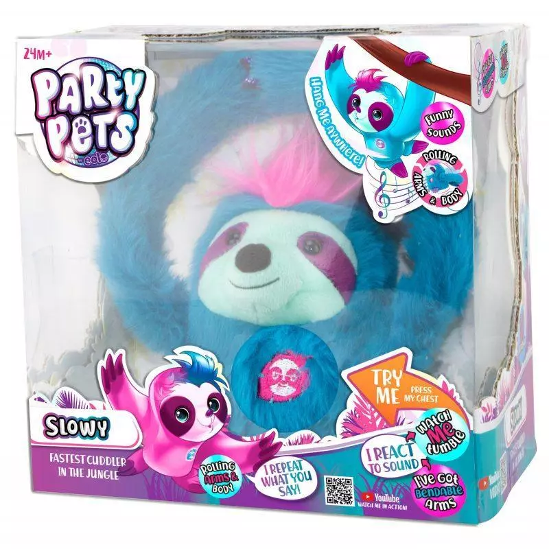 SLOWY LENIWIEC TURKUSOWY PARTY PETS 2+ - Tm Toys