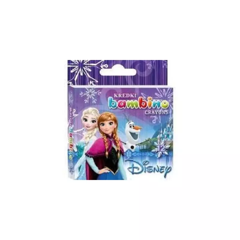 KREDKI ŚWIECOWE BAMBINO 12 KOLORÓW KRAINA LODU - St. Majewski