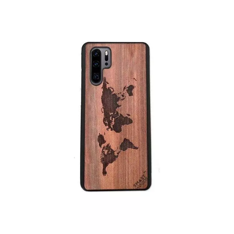 ETUI HUAWEI P30 PRO MAPA ŚWIATA - Smartwoods