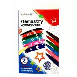 FLAMASTRY WYMAZYWALNE 6 KOLORÓW + FLAMASTER WYMAZUJĄCY - St. Majewski