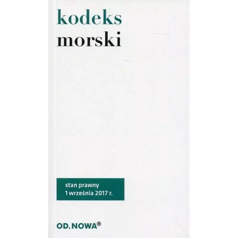 KODEKS MORSKI - od.nowa