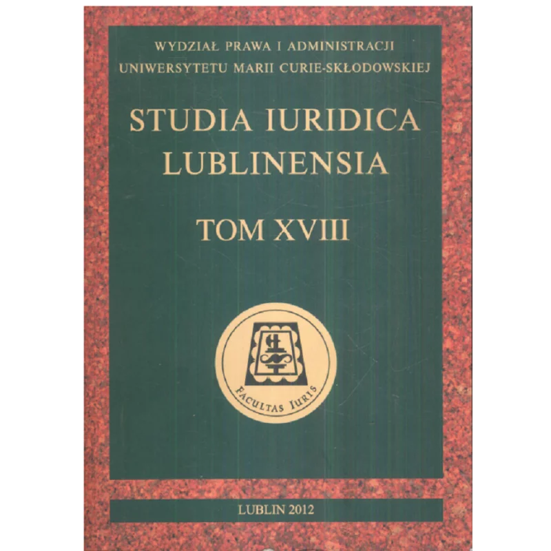 STUDIA IURIDICA LUBLINENSIA XVIII - UMCS