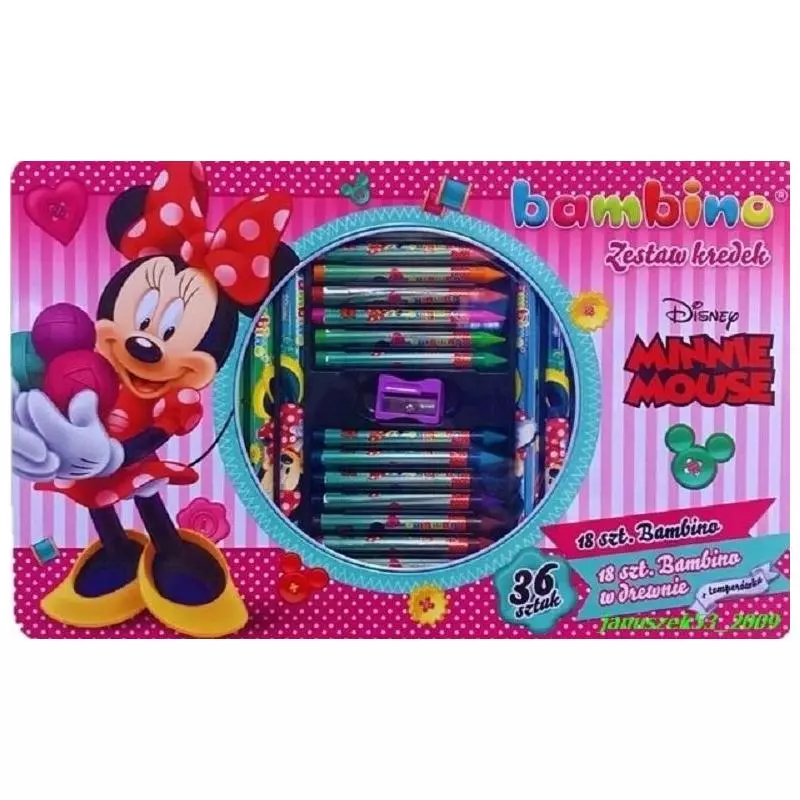 ZESTAW KREDEK BAMBINO MINNIE MOUSE 36 SZTUK - St. Majewski