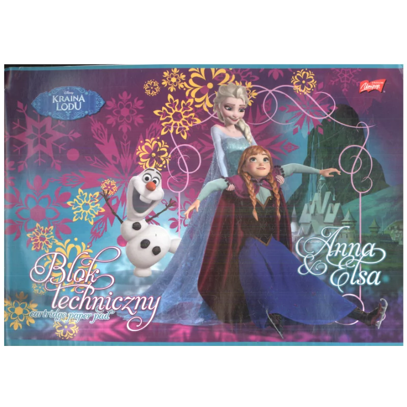 BLOK RYSUNKOWY BIAŁY 10 KARTEK A4 KRAINA LODU - St. Majewski