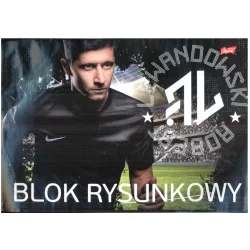 BLOK RYSUNKOWY BIAŁY A4 ROBERT LEWANDOWSKI - St. Majewski