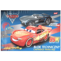 BLOK TECHNICZNY BIAŁY 10 KARTEK A4 AUTA - St. Majewski