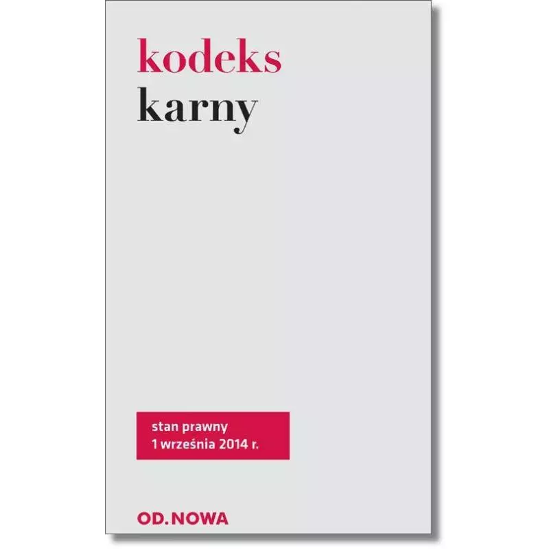 KODEKS KARNY - od.nowa