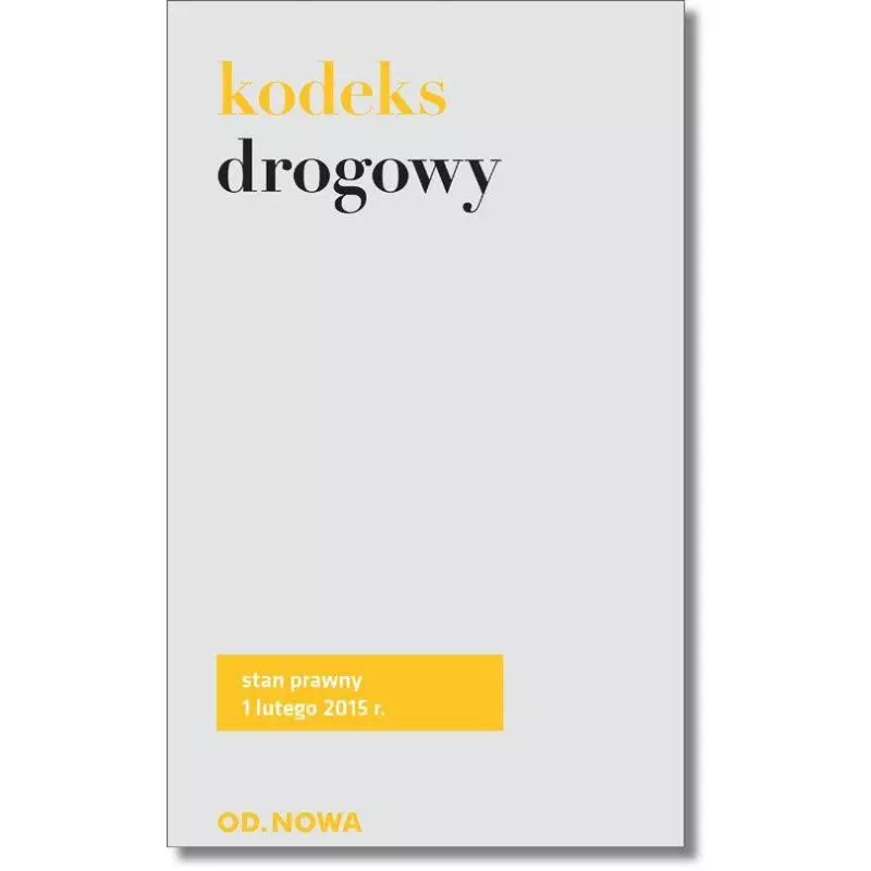 KODEKS DROGOWY - od.nowa