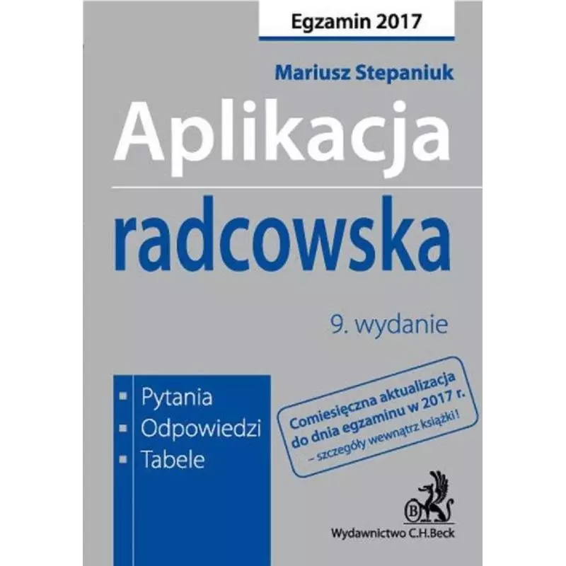 APLIKACJA RADCOWSKA Mariusz Stepaniuk - C.H. Beck