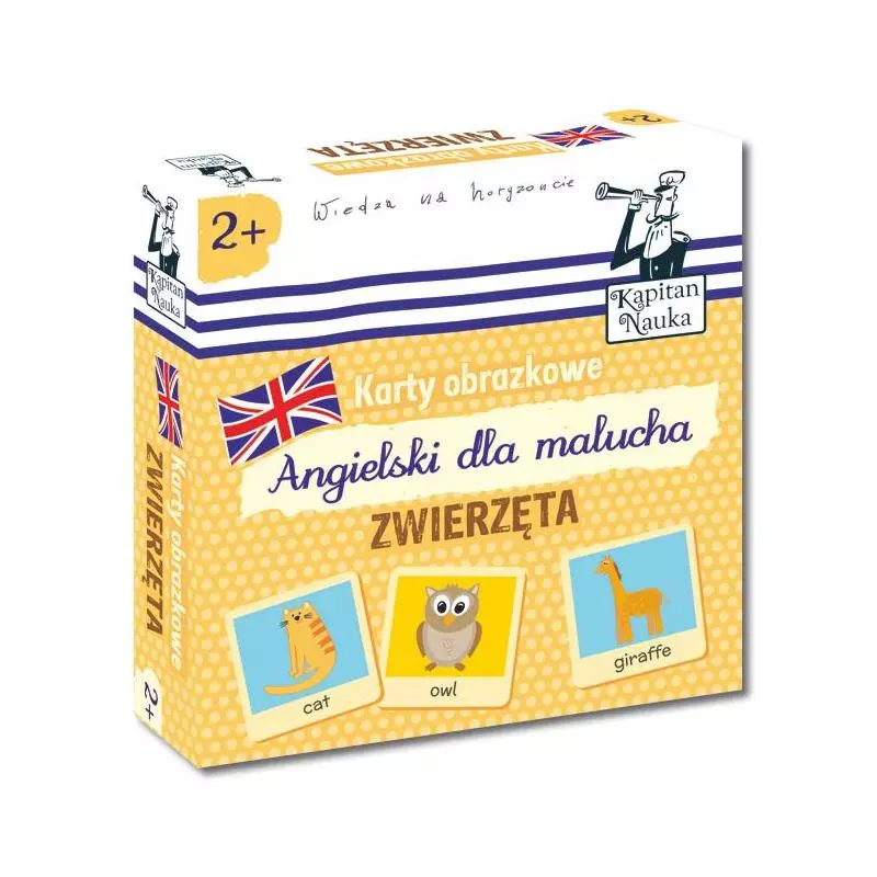 KAPITAN NAUKA ZWIERZĘTA ANGIELSKI DLA MALUCHA KARTY OBRAZKOWE - Edgard