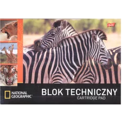 BLOK TECHNICZNY BIAŁY 10 KARTEK A4 NATIONAL GEOGRAPHIC - St. Majewski