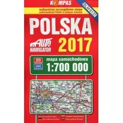 POLSKA 2017 MAPA SAMOCHODOWA 1:700 000 - Dom Wydawniczy PWN