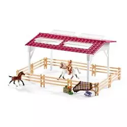 STAJNIA Z RÓŻOWYM DACHEM SCHLEICH HORSE CLUB 42344 - Schleich