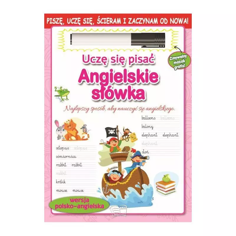 ANGIELSKIE SŁÓWKA UCZĘ SIĘ PISAĆ + PISAK - Arti