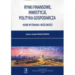 RYNKI FINANSOWE INWESTYCJE POLITYKA GOSPODARCZA NOWE WYZWANIA I MOŻLIWOŚCI Renata Gmińska - CEDEWU