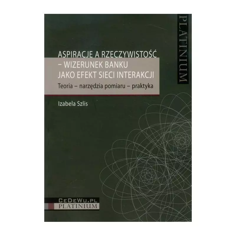 ASPIRACJE A RZECZYWISTOŚĆ WIZERUNEK BANKU JAKO EFEKT SIECI INTERAKCJI TEORIA - NARZĘDZIA POMIARU - PRAKTYKA - CEDEWU
