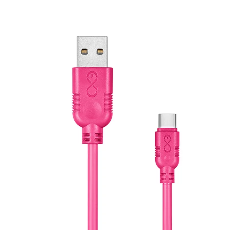 KABEL USB C 2M RÓŻOWY - eXc mobile