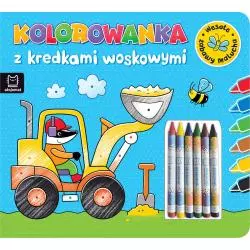 KOLOROWANKA Z KREDKAMI WOSKOWYMI WESOŁE ZABAWY MALUCHA 3+ - Aksjomat