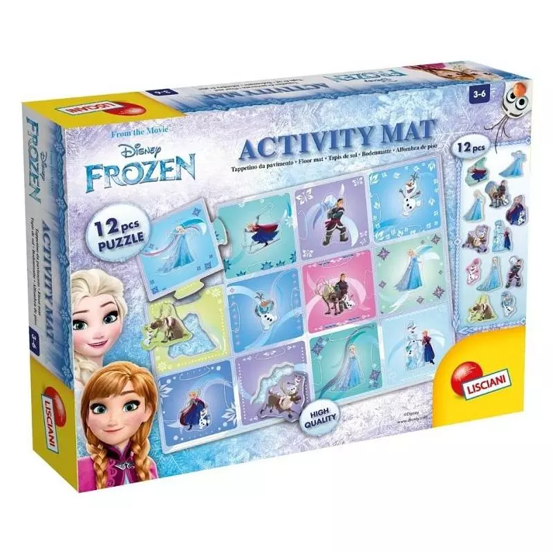 MATA EDUKACYJNA PUZZLE 12 ELEMENTÓW KRAINA LODU DISNEY 3-6 LAT - Lisciani