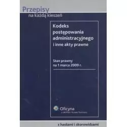 KODEKS POSTĘPOWANIA ADMINISTRACYJNEGO I INNE AKTY PRAWNE - Wolters Kluwer