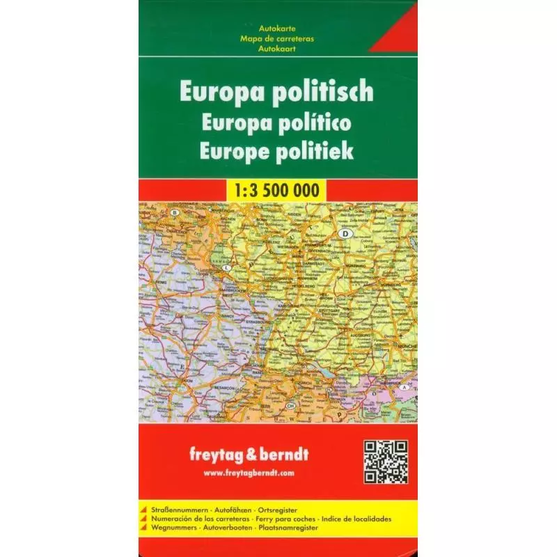 EUROPA POLITYCZNA MAPA SAMOCHODOWA - Freytag&berndt