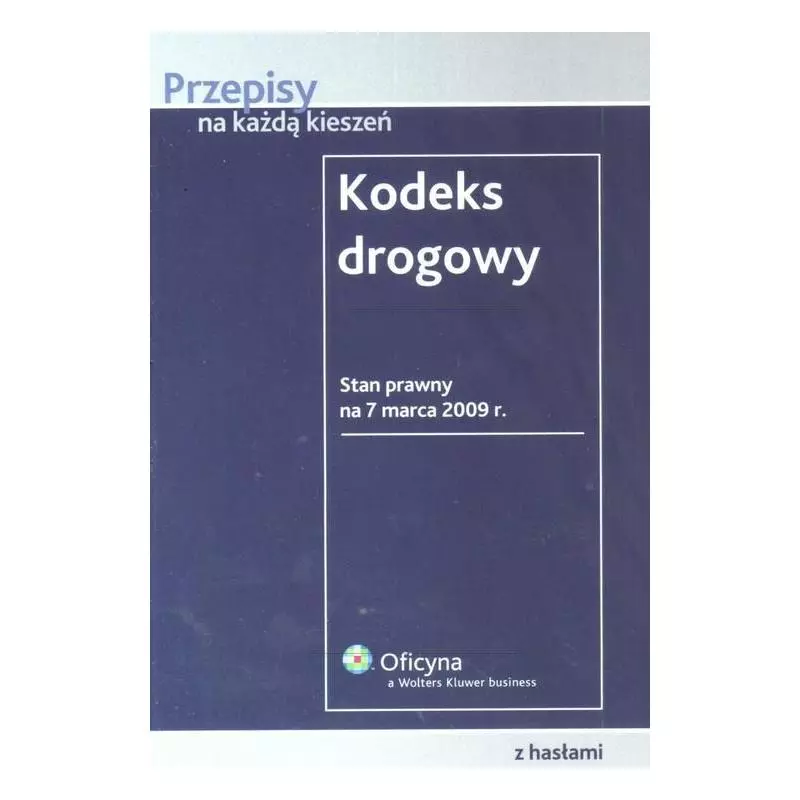 KODEKS DROGOWY - Wolters Kluwer