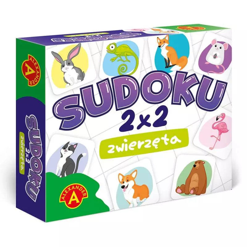 SUDOKU 2X2 ZWIERZĘTA GRA LOGICZNA 6+ - Alexander