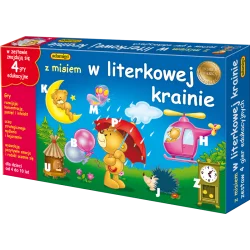 Z MISIEM W LITERKOWEJ KRAINIE GRA PLANSZOWA 4+ - Adamigo