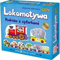 LOKOMOTYWA PODRÓŻE Z CYFERKAMI PUZZLE 21 ELEMENTÓW 3+ - Adamigo