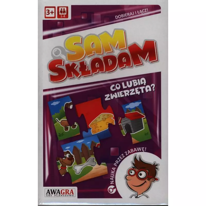 CO LUBIĄ ZWIERZĘTA SAM SKŁADAM PUZZLE 36 ELEMENTÓW 3+ - Fan