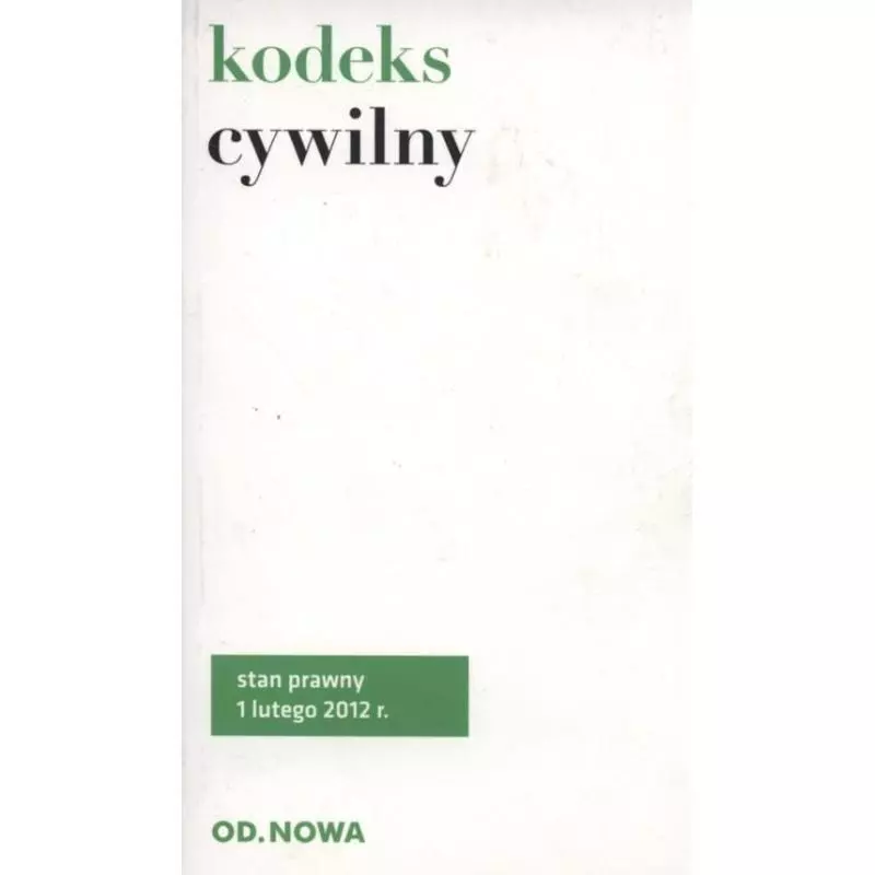 KODEKS CYWILNY - od.nowa