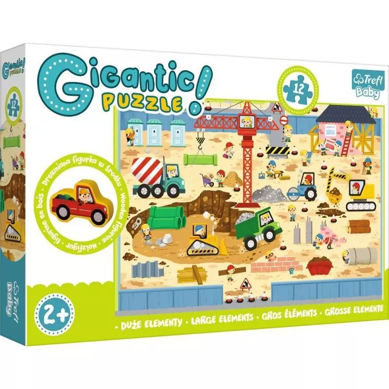 NA BUDOWIE 12 PUZZLI GIGANT 2+ - Trefl