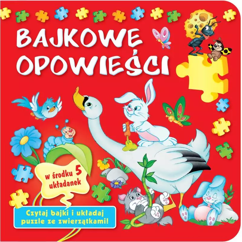 KSIĄŻKA Z PUZZLAMI BAJKOWE OPOWIEŚCI - Wilga