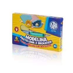 MODELINA ASTRA PASTELOWA Z BROKATEM 6 KOLORÓW 8+ - Astra