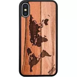 ETUI IPHONE X/XS MAPA ŚWIATA - Smartwoods