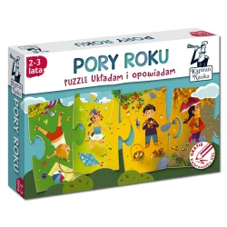 PORY ROKU UKŁADAM I OPOWIADAM PUZZLE 10 ELEMENTÓW + KOLOROWANKA XXL KAPITAN NAUKA 2+ - Edgard