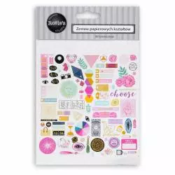 ZESTAW PAPIEROWYCH KSZTAŁTÓW DO SCRAPBOOKINGU 180 SZT. - Panon