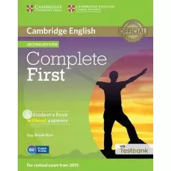 COMPLETE FIRST STUDENTS BOOK WITHOUT ANSWERS + TESTBANK + CD Guy Brook-Hart - Cambridge University Press