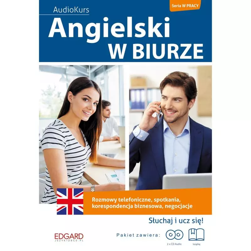 ANGIELSKI W BIURZE + CD POZIOM A2-B1 - Edgard